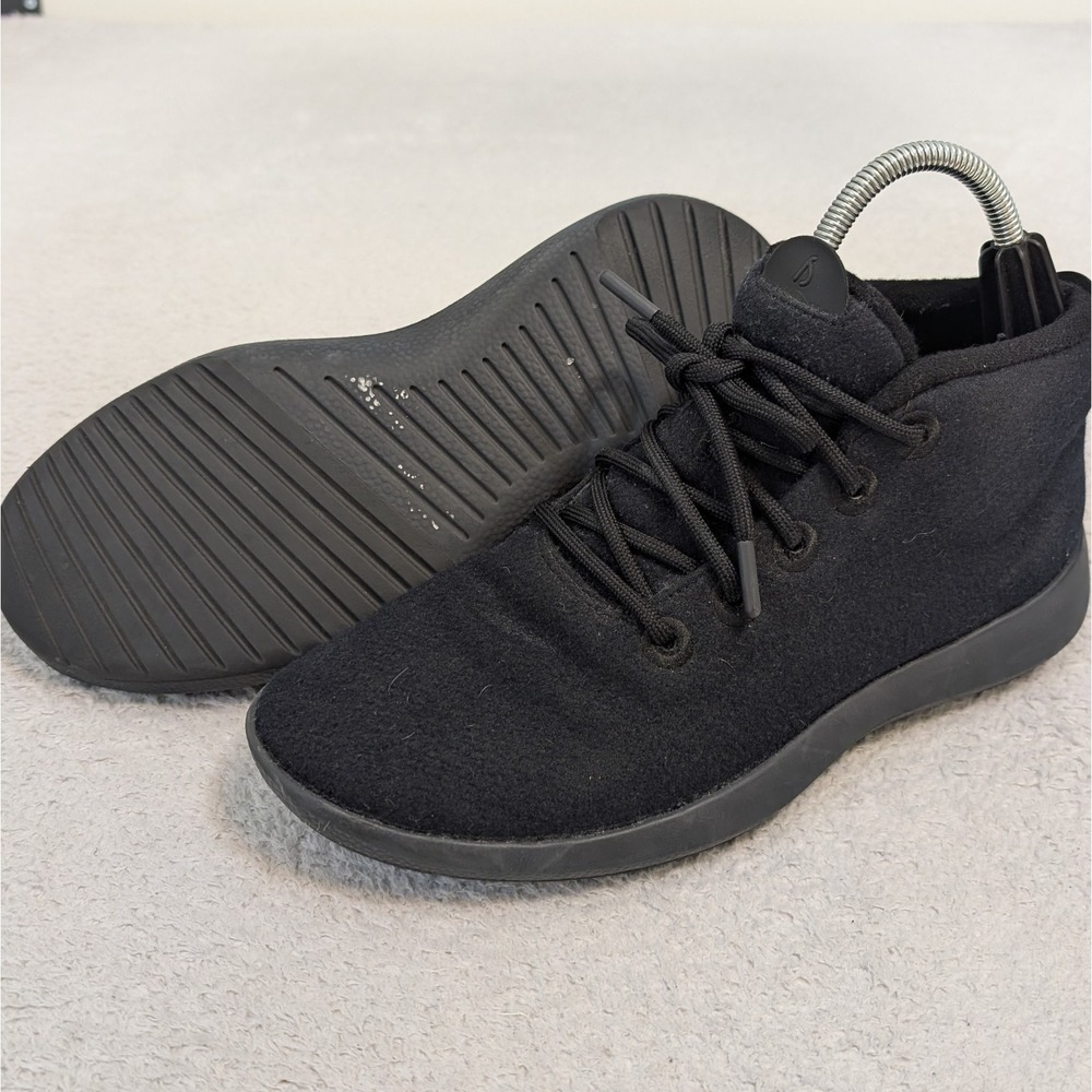 Allbirds WRM Fine Wool Runner Mizzle Black High Top Lace‎ Up Shoes - Men's 11